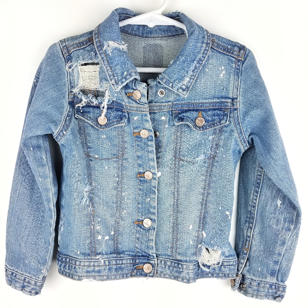 Childs Distressed Denim Jacket 5T